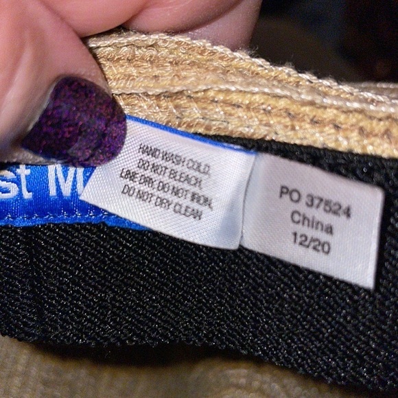 West Marine Wide Brim Hat Fishing Outdoor Chin Strap OS Tan with Black Stripe - Picture 6 of 11